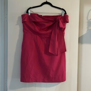 Sam Edelman Pink Strapless Bow Dress. Size XL